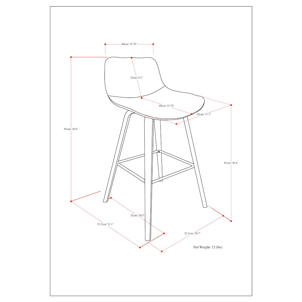 Counter Height Stool (Set Of 2) With Light Wood In Aqua Blue Polyester