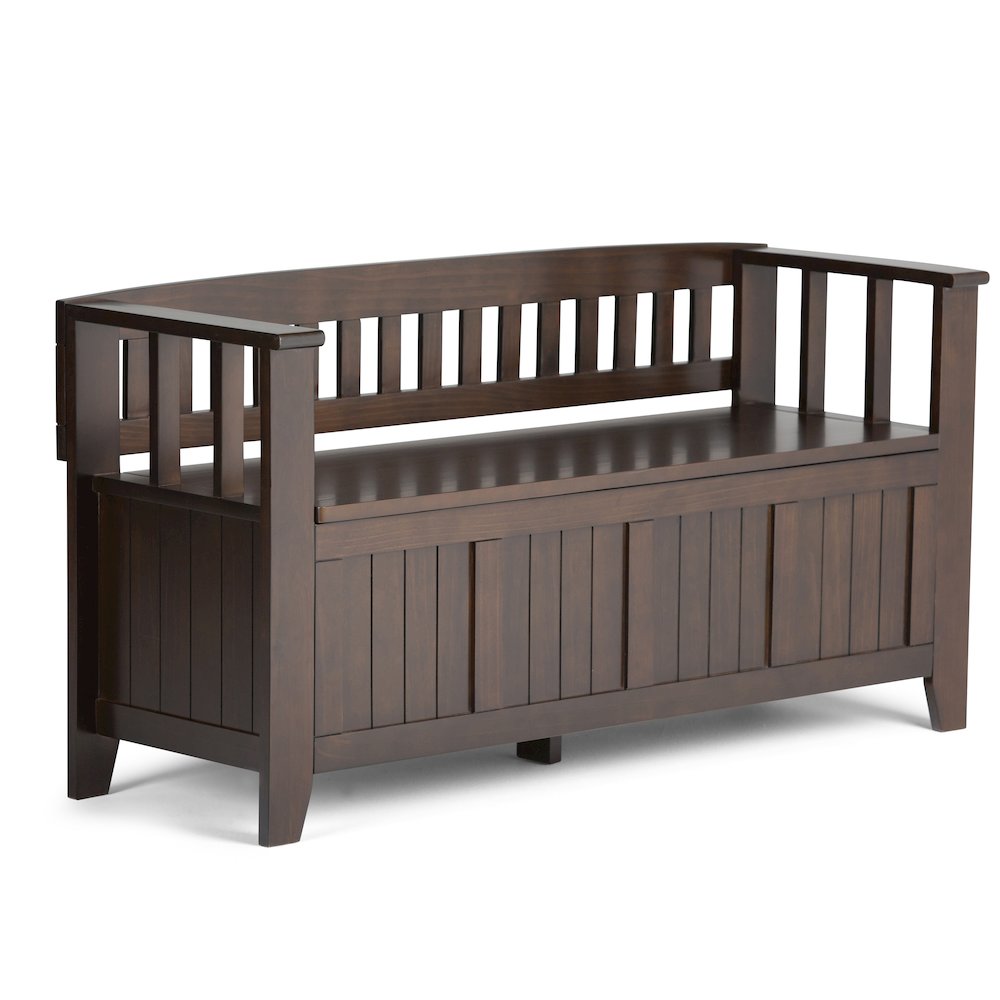 48 inch Wide Storage Bench and 36 inch Wide Storage Cabinet in Brunette Brown