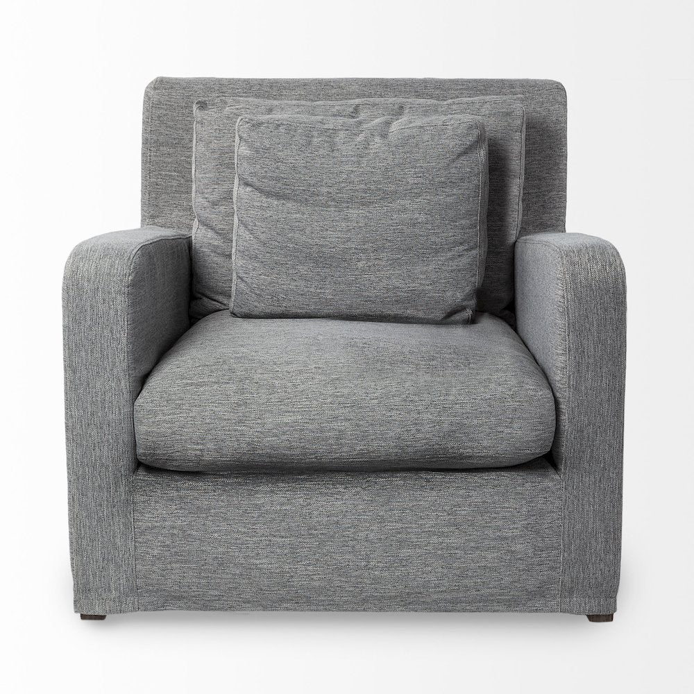 Denly I38 X 38.25 X 34.5 Castlerock Gray Slipcover Upholstered Arm Chair