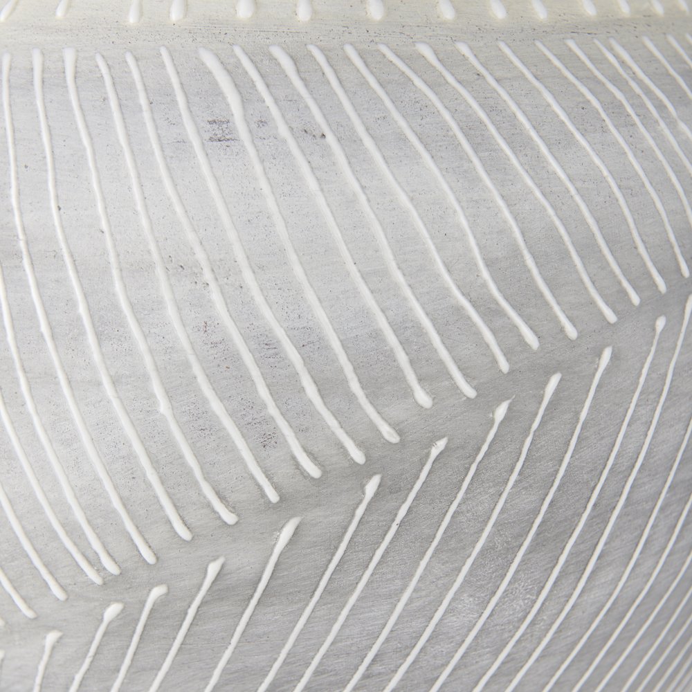 Blume 12.5H Off-White Gray Textured Vase
