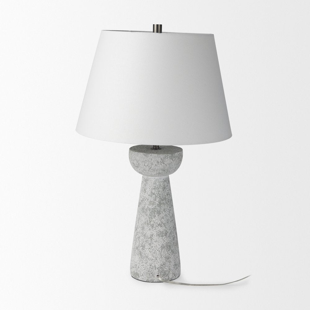Julia 16.0L x 16.0W x 27.0H Gray Antique Painted Cement Table Lamp