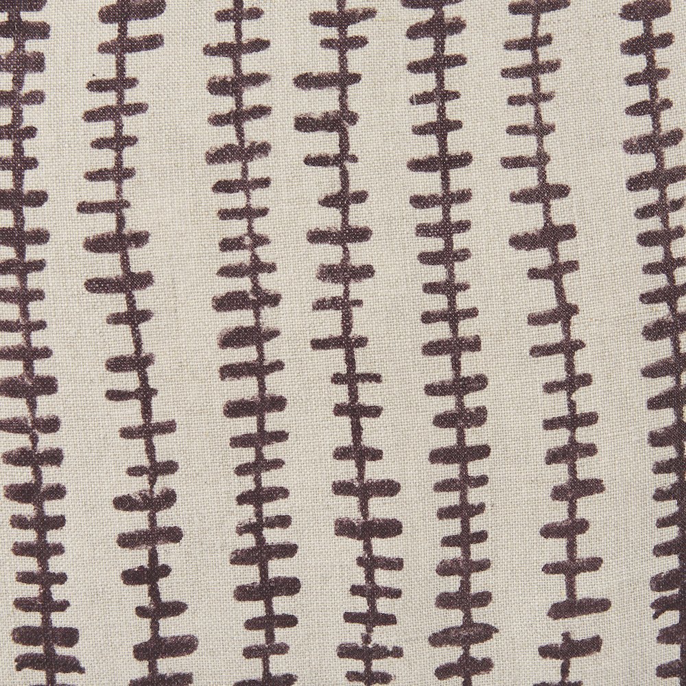 Jenna Beige w/ Merlot Print Linen Square Decorative Pillow Cover