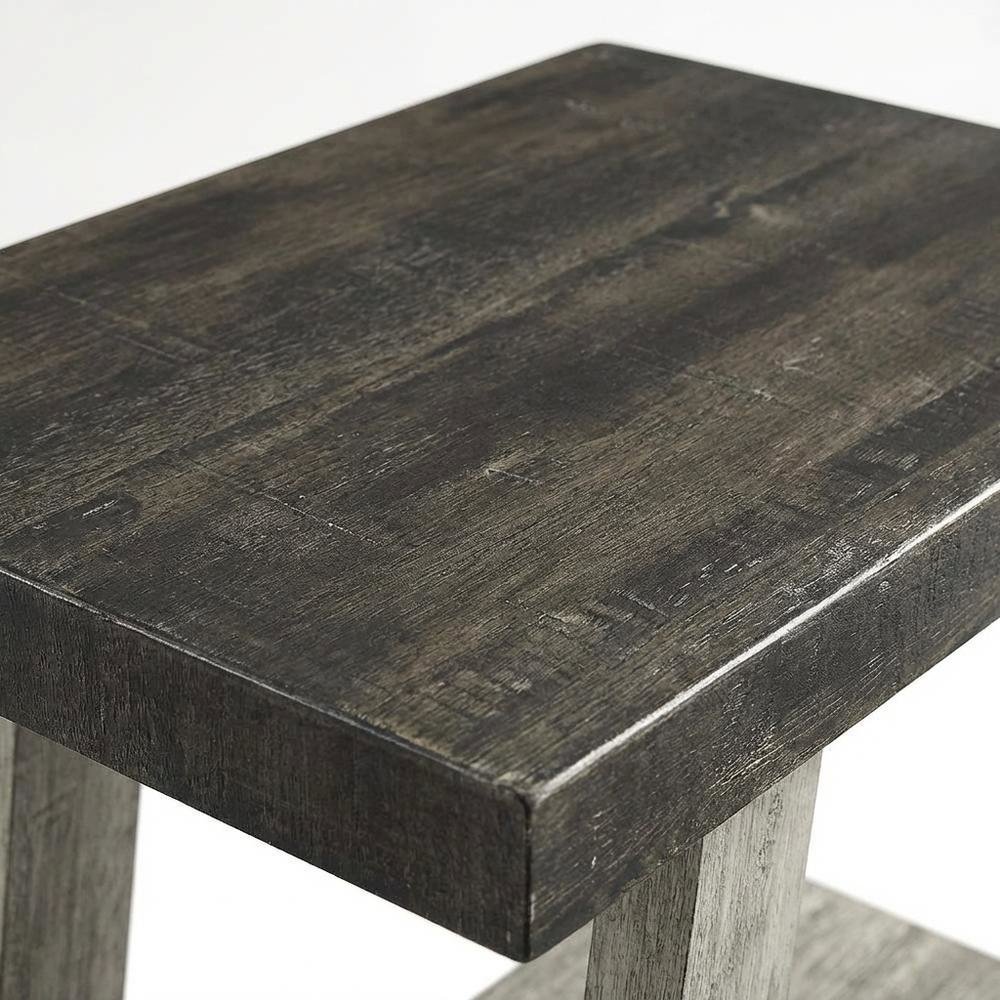 Brown, Side Table, Open Shelf, Quality Build, Durable Wood Frame