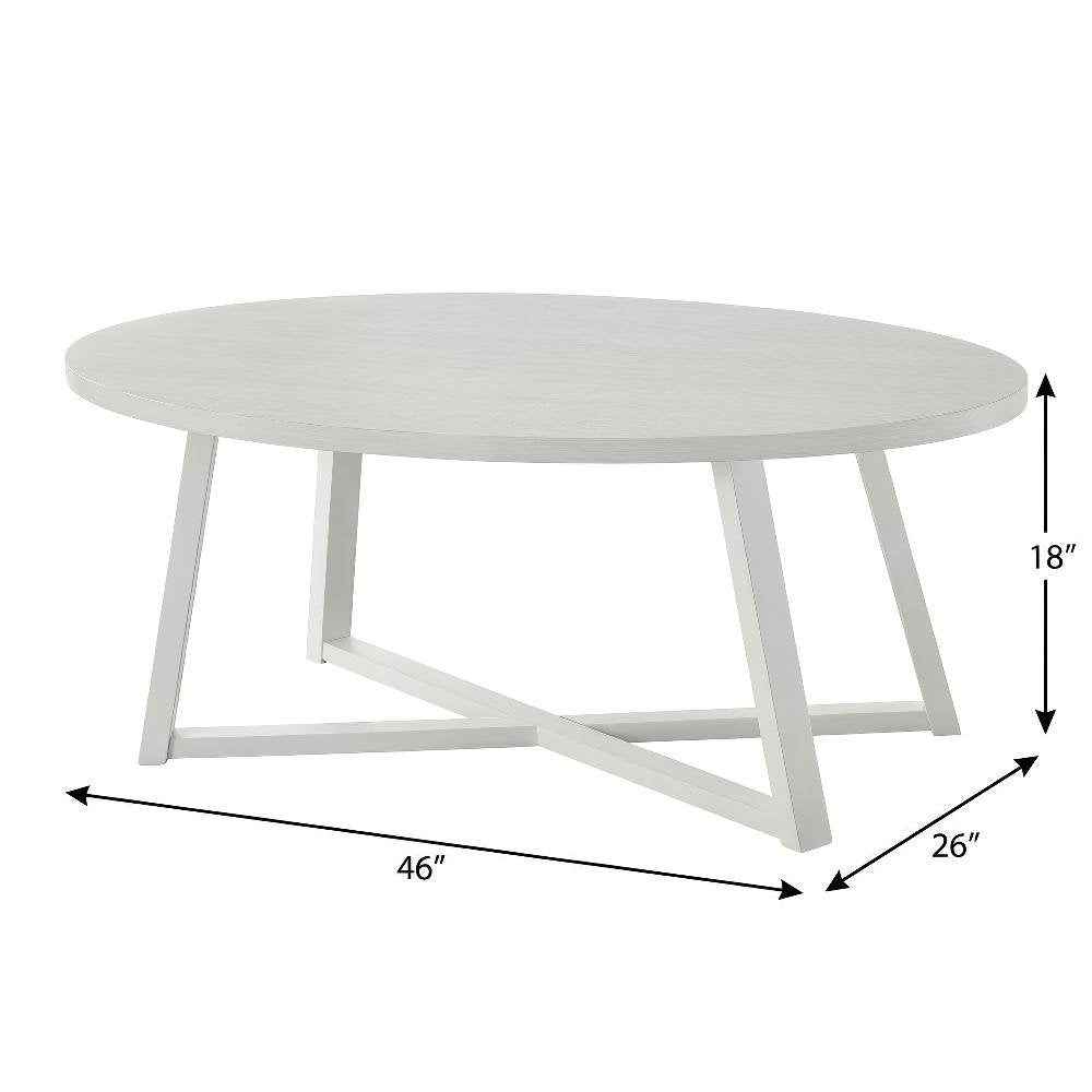 3-Piece Wood Oval Coffee Table Set with Sturdy Construction and Stylish Design