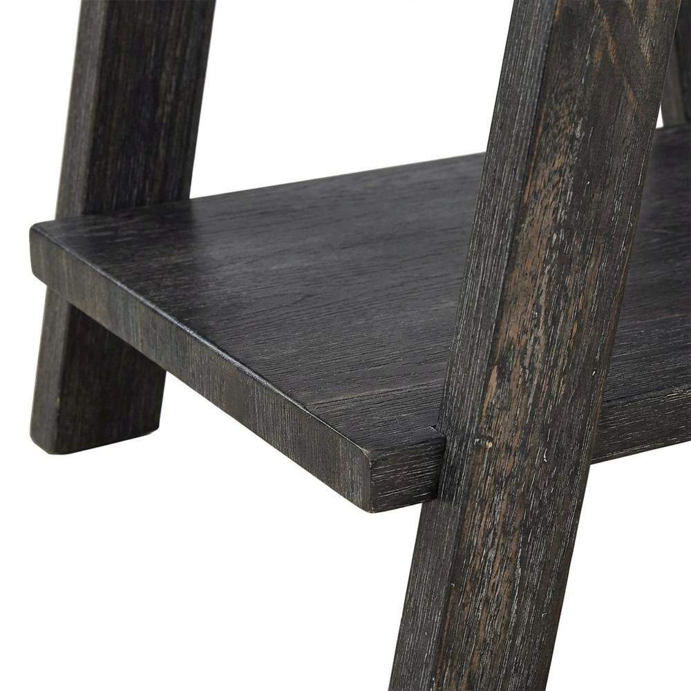 Charcoal, End Side Table, Open Shelf, Quality Build