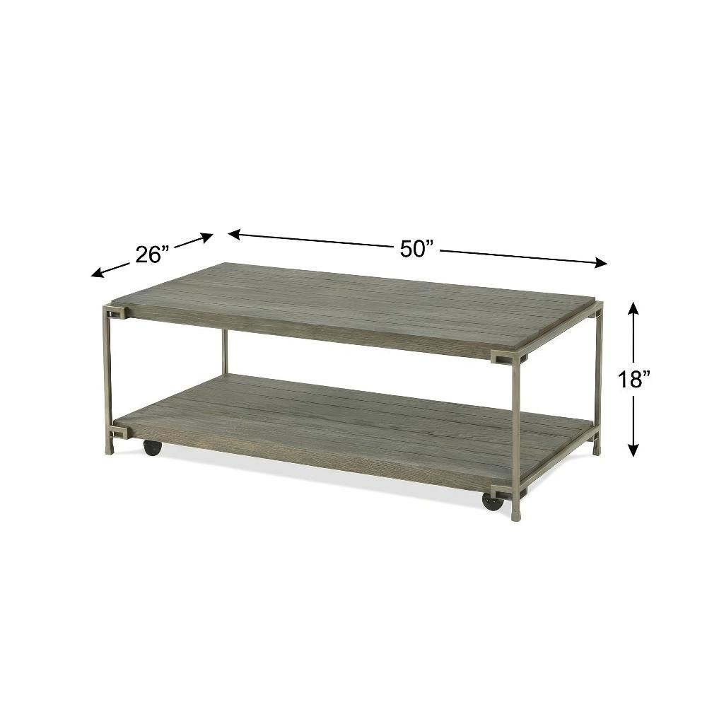 Aged Graphite 3-Piece Living Room Table Set with Coffee and Chairside Tables