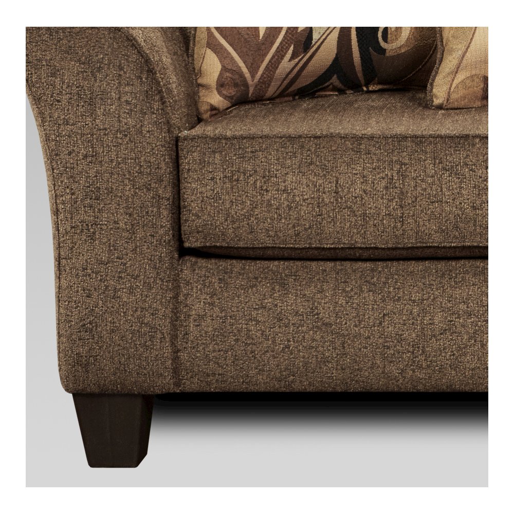 Camero Cafe Fabric Pillowback Sofa