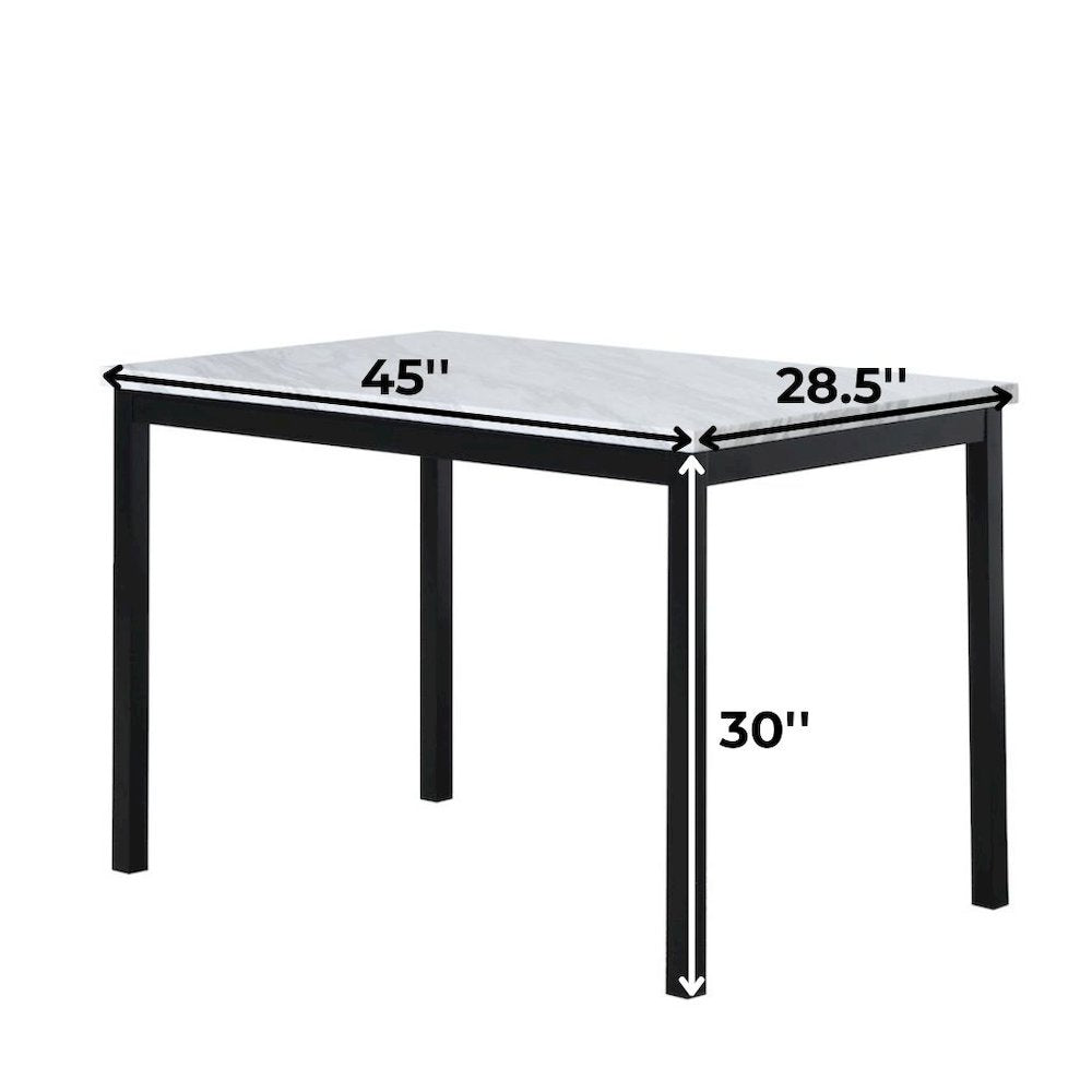 Modern Faux Marble Dining Table – Off-White Kitchen & Dining Room Tables