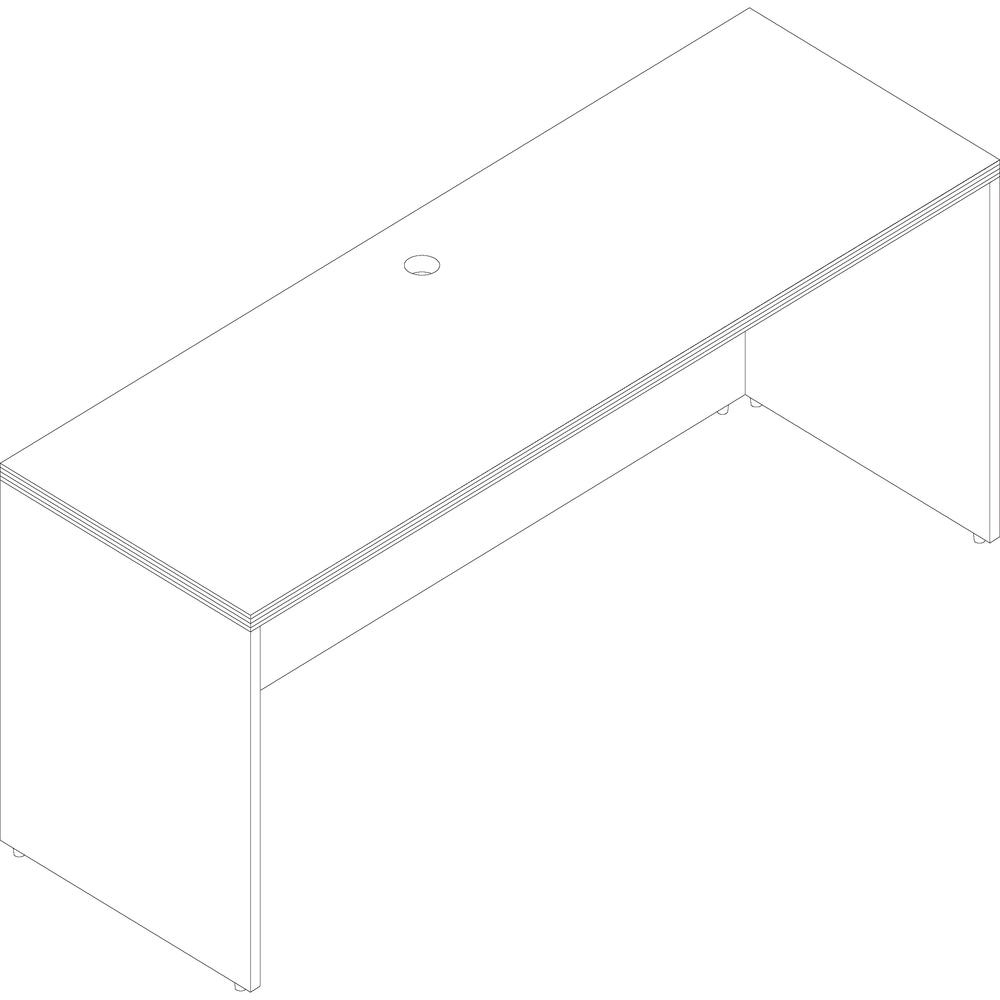 Lorell Chateau Series 8' Rectangular Tabletop - 94.5" x 47.3"1.4" - Reeded Edge - Material: P2 Particleboard - Finish: Mahogany Laminate - Durable - For Meeting