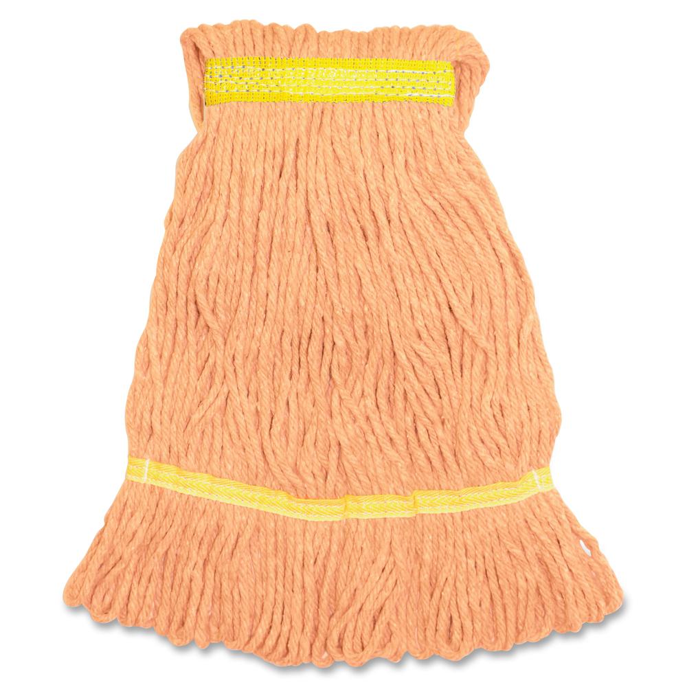 Genuine Joe Narrow Band Small Mophead - Small - Rayon, Cotton, Cotton - 1Each