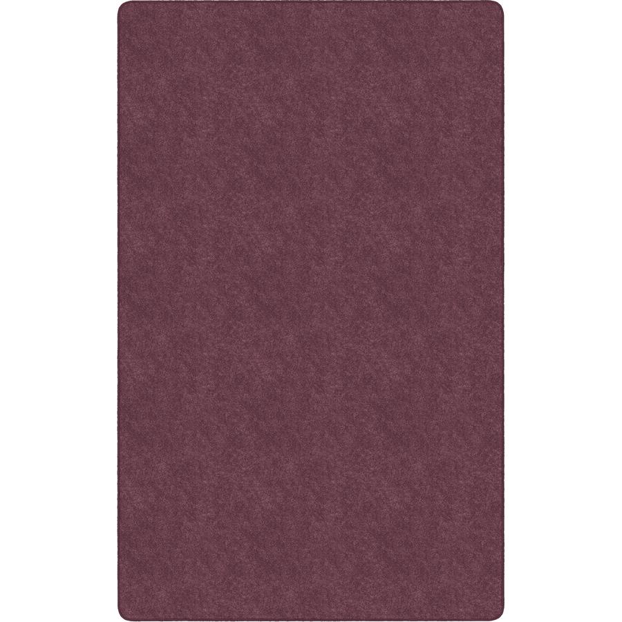 Flagship Carpets Amerisoft Solid Color Rug - 48" Length x 72" Width - Rectangle - Plum - Polyester, Nylon