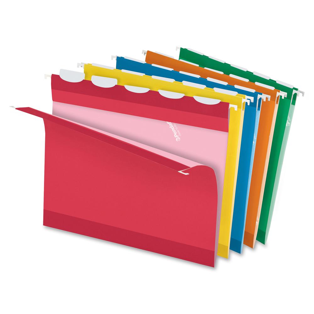 Pendaflex Ready-Tab 1/5 Tab Cut Letter Recycled Hanging Folder - 8 1/2" x 11" - Assorted - 10% Recycled - 25 / Box