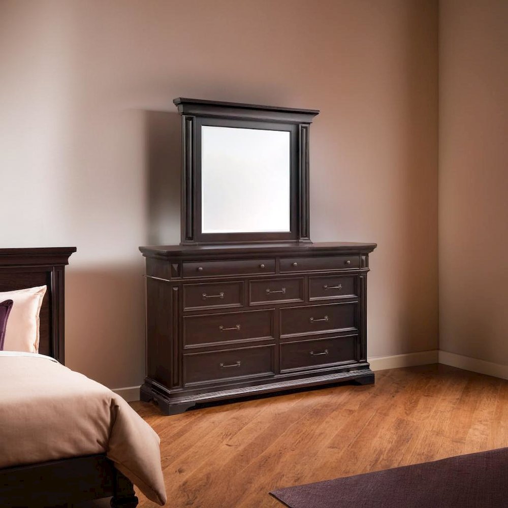 Elegant Framed Brown Mirror for Wall Decor in Contemporary Spaces
