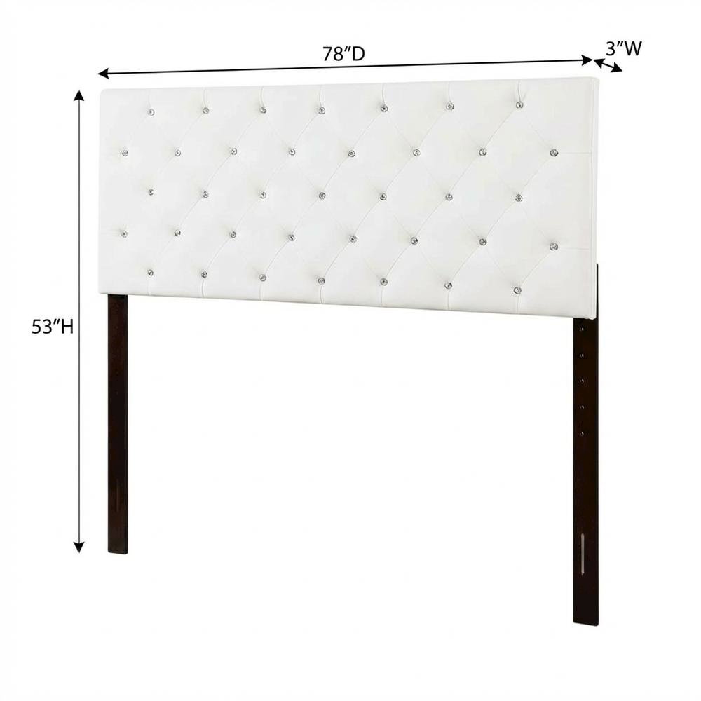 White King Headboard with Casual Design and Durable Frame Construction