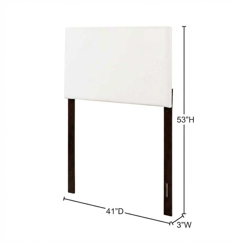 White Twin Headboard with Casual Design and Secure Frame Construction
