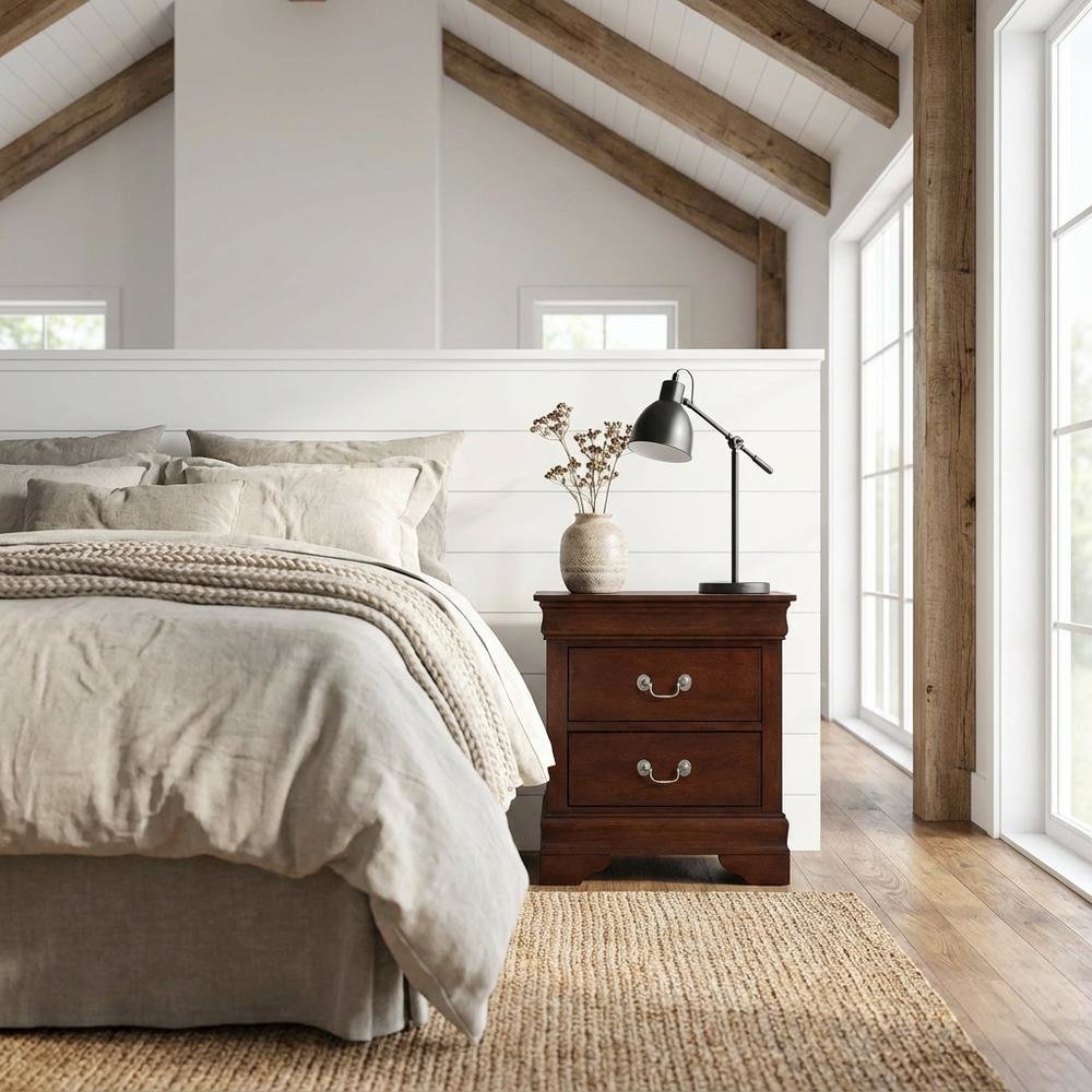 Cappuccino Nightstand with Traditional Style and Sturdy Build