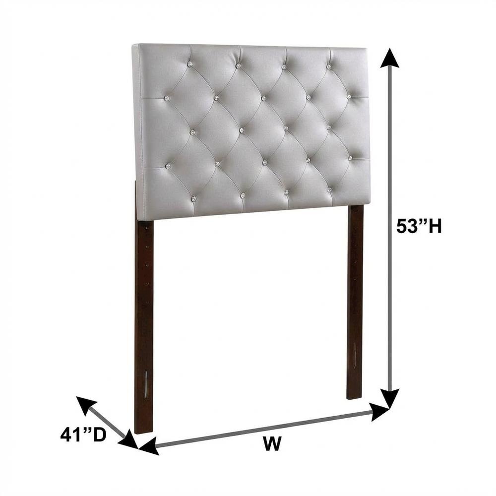 Light Gray Twin Headboard with Casual Style and Durable Construction