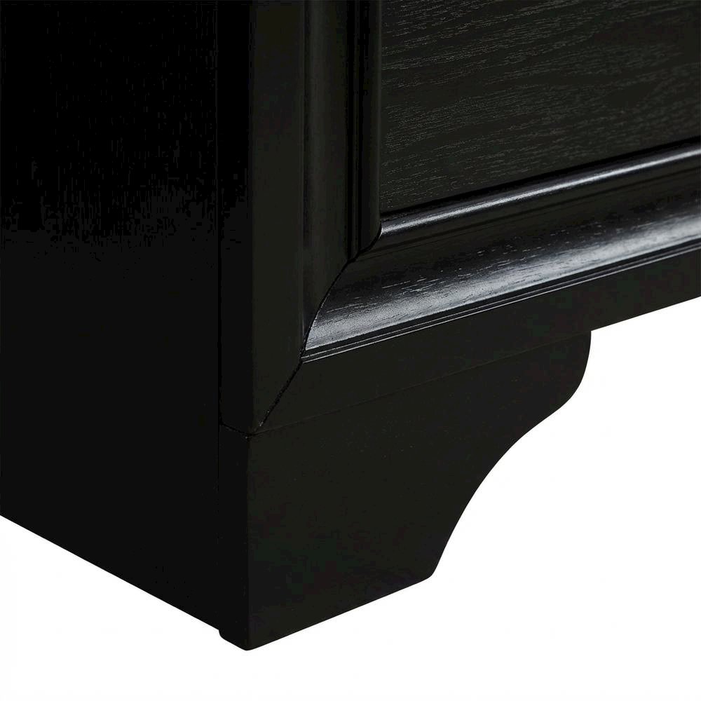 Black Modern Nightstand with Sleek Design for Contemporary Bedroom Décor