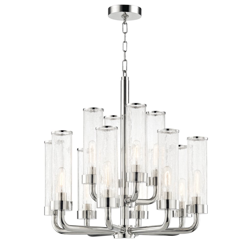 Soriano Chandelier, Polished Nickel
