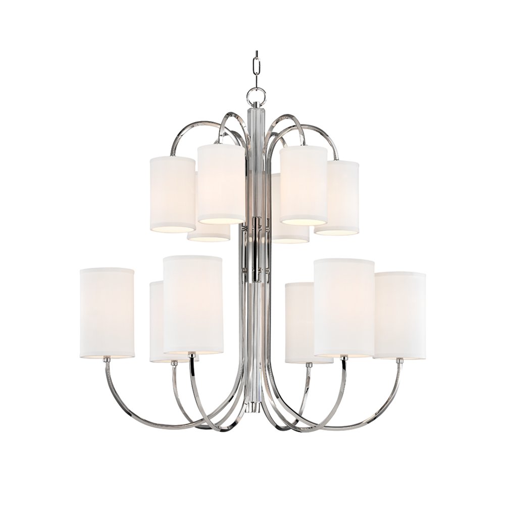 Junius Chandelier, Polished Nickel