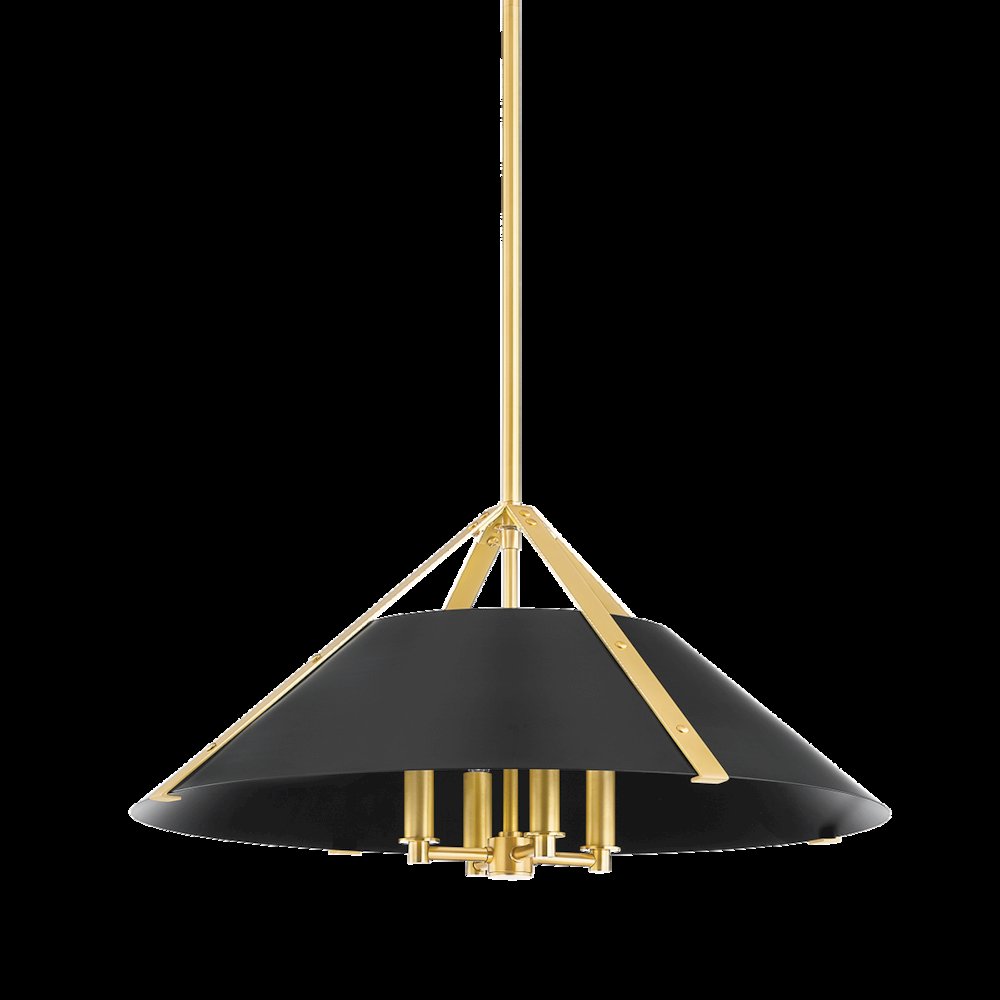 Raymond Pendant, Aged Brass