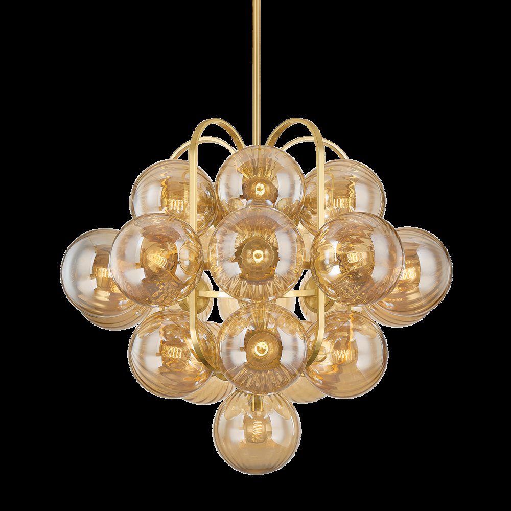 Cronus Chandelier, Vintage Polished Brass