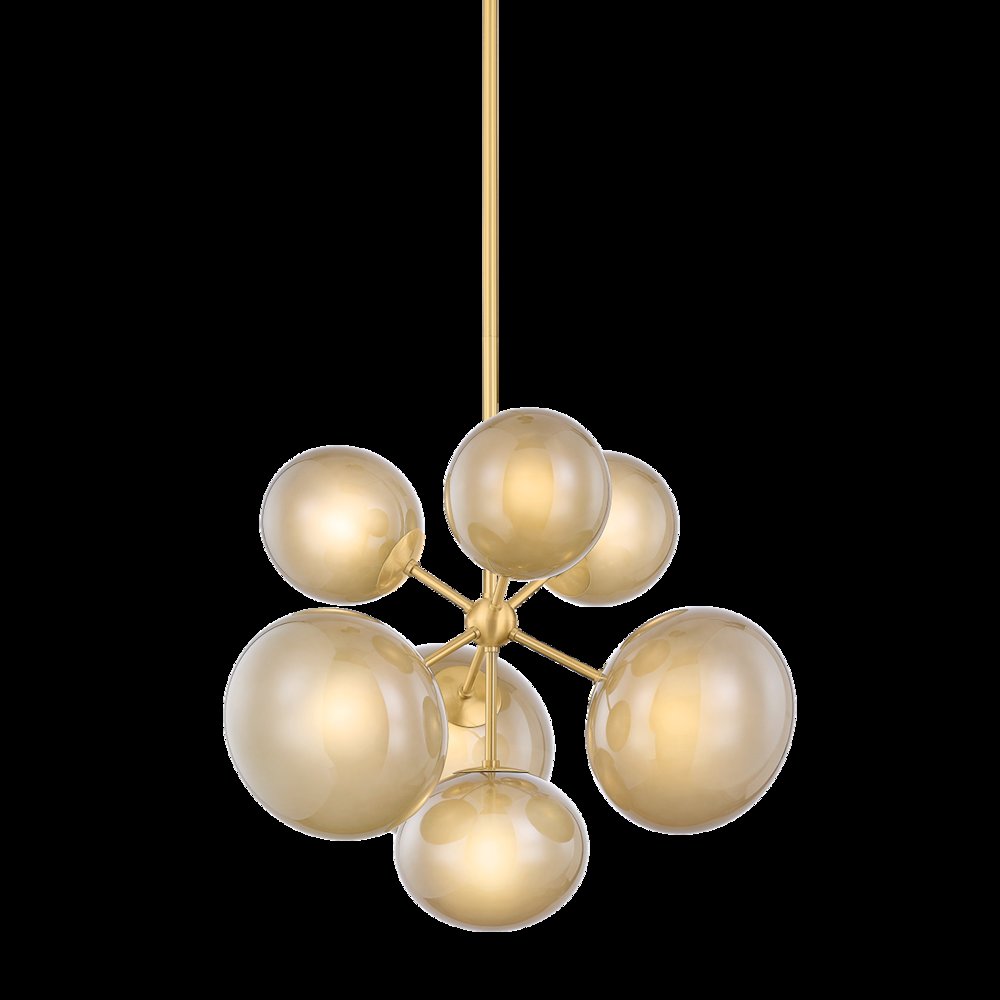 Zaley Chandelier, Aged Brass