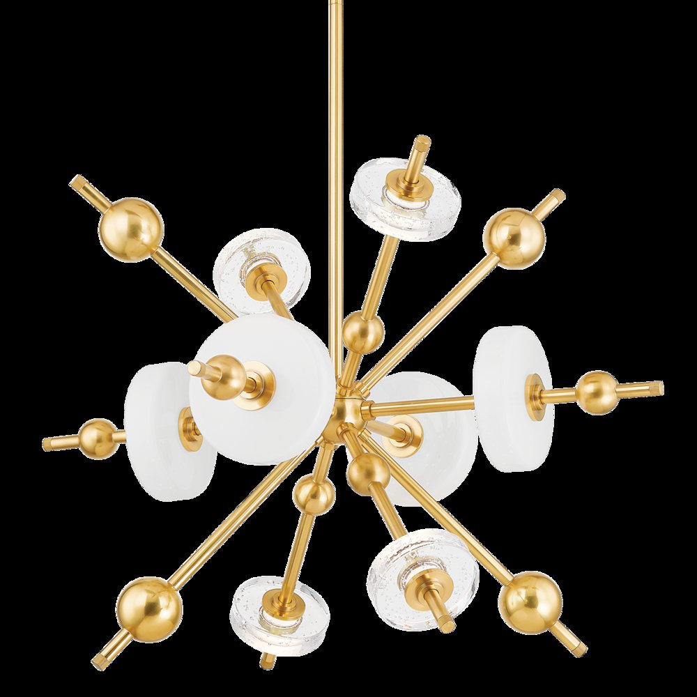 Maynard Chandelier, Aged Brass