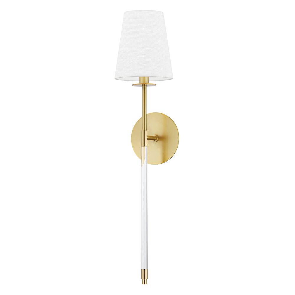 Niagara Wall Sconce, Aged Brass