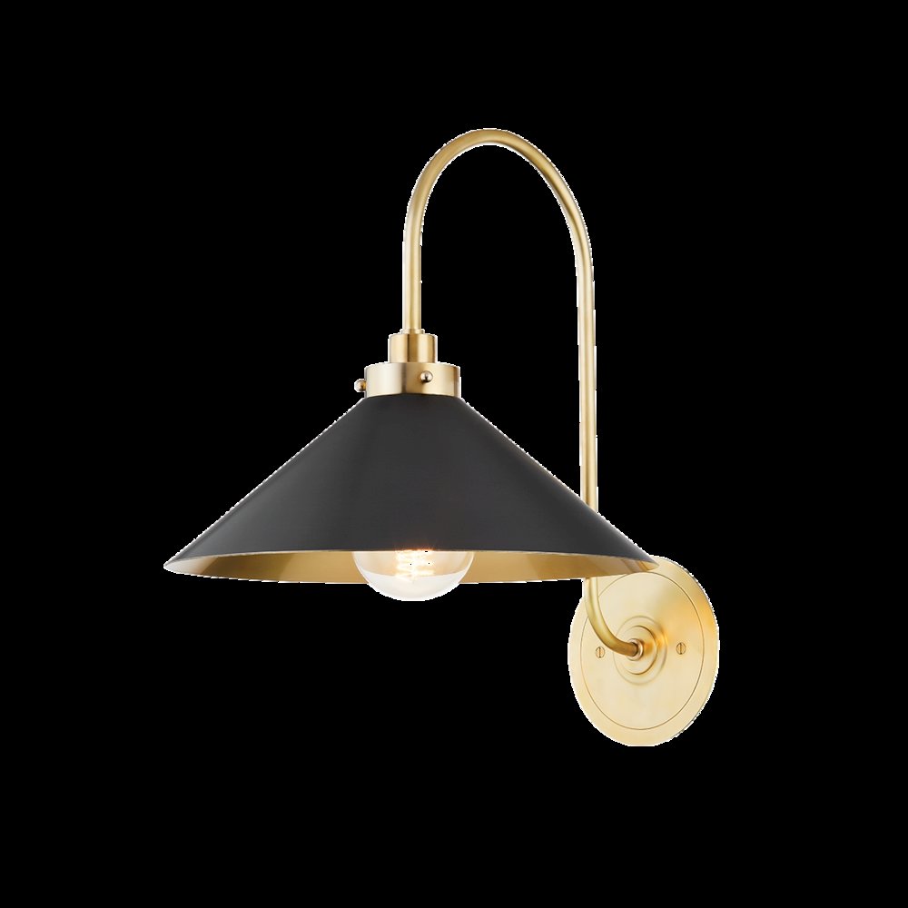 Clivedon Wall Sconce, Aged Brass