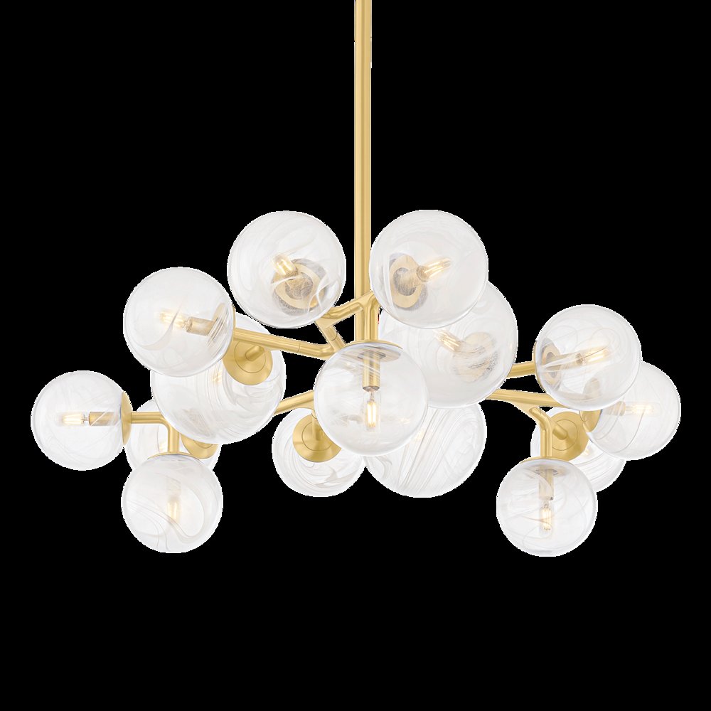 Glasgow Chandelier, Vintage Polished Brass