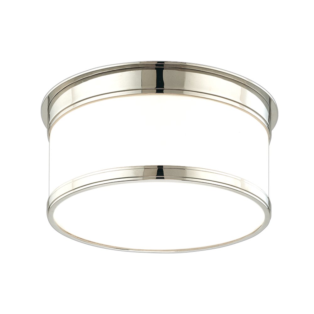 Geneva Flush Mount, Polished Nickel