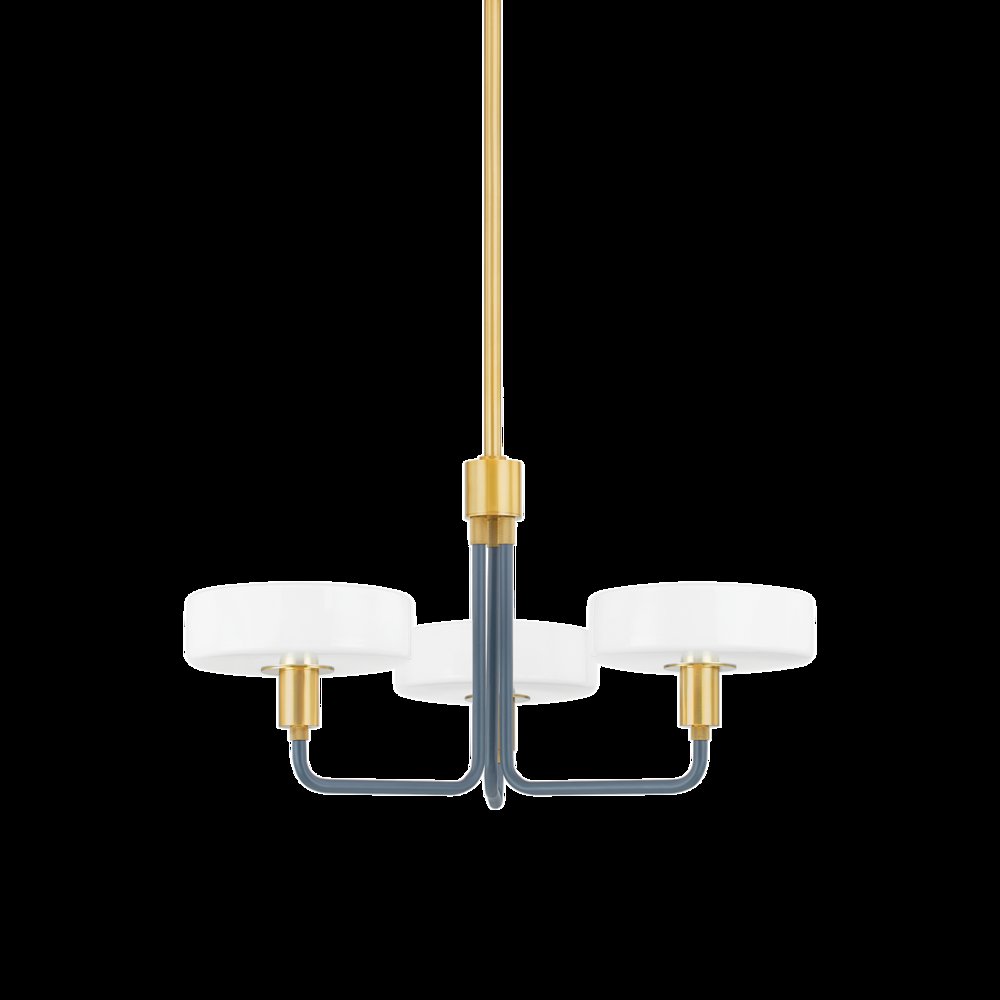 Aston Chandelier, Aged Brass