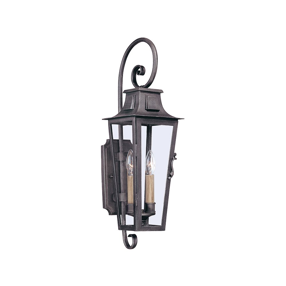 Parisian Square Exterior Wall Sconce, Aged Pewter