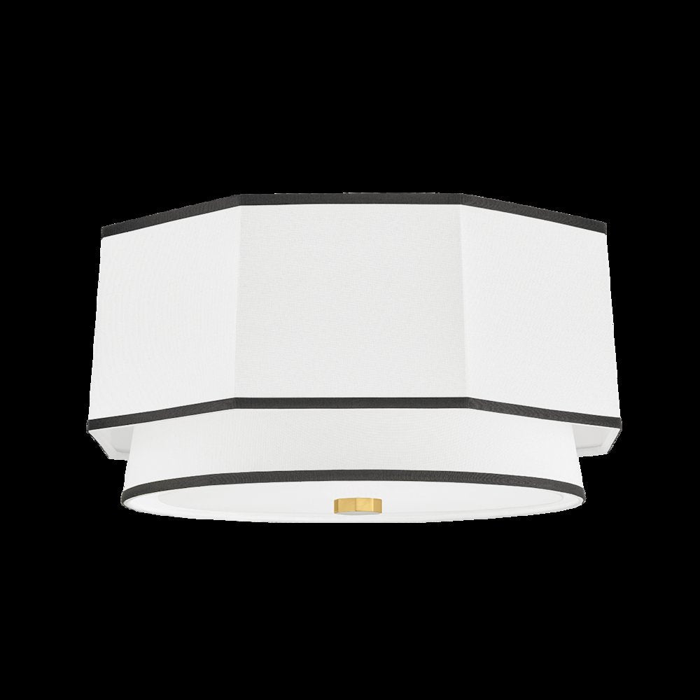 Riverdale Flush Mount, Aged Brass
