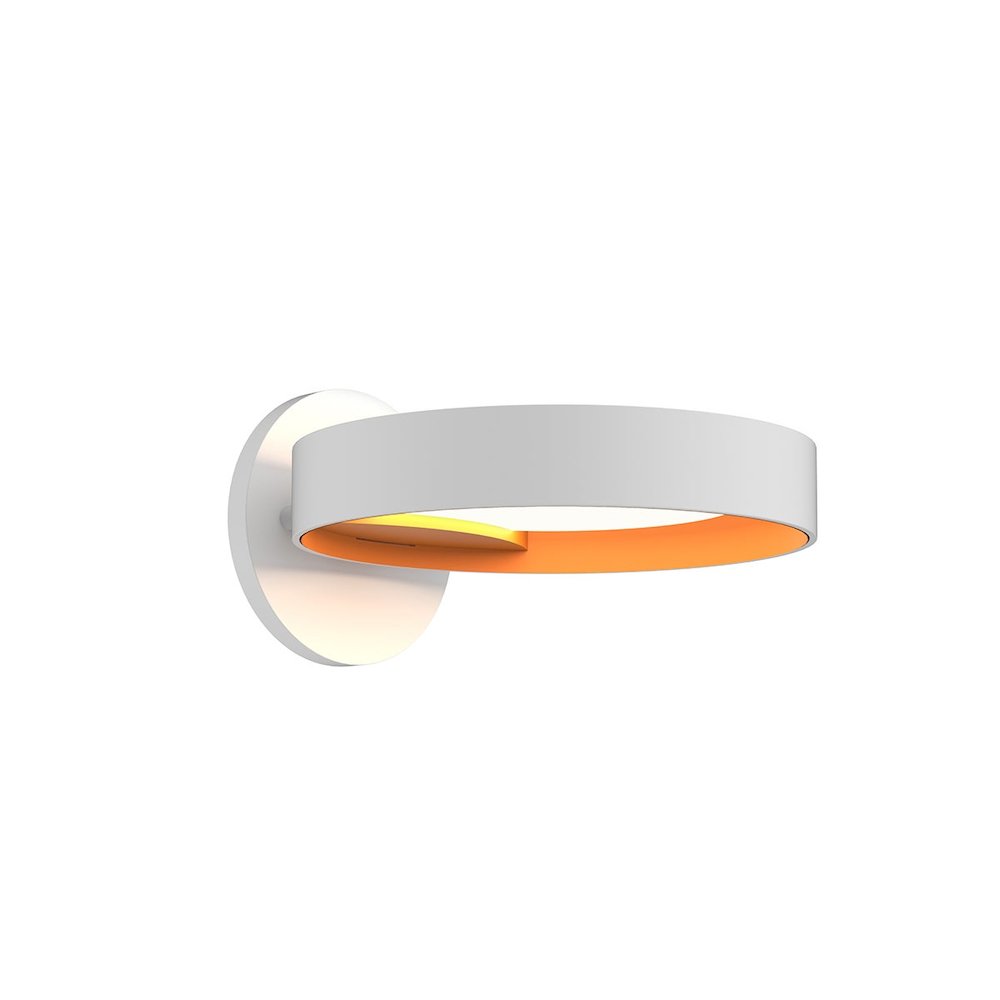 Light Guide Ring Wall Sconce, Satin White