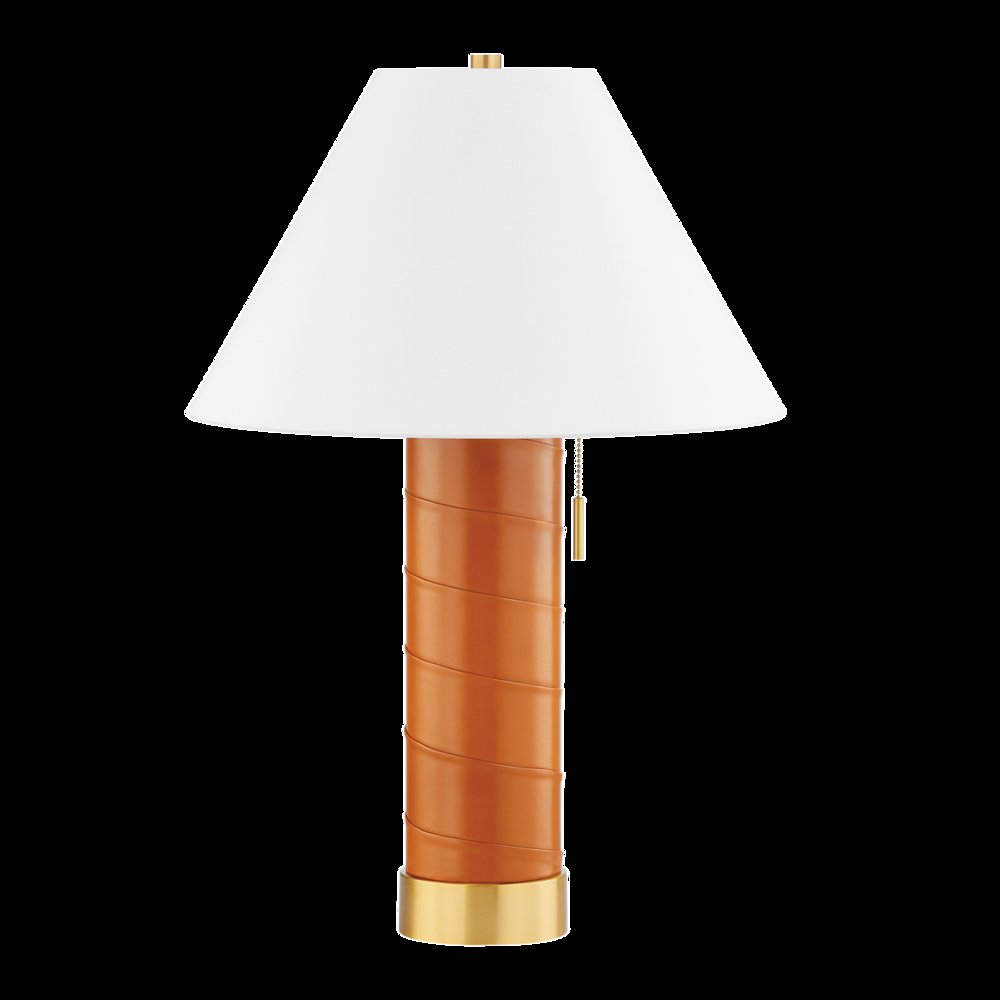 Norwalk Table Lamp, Aged Brass