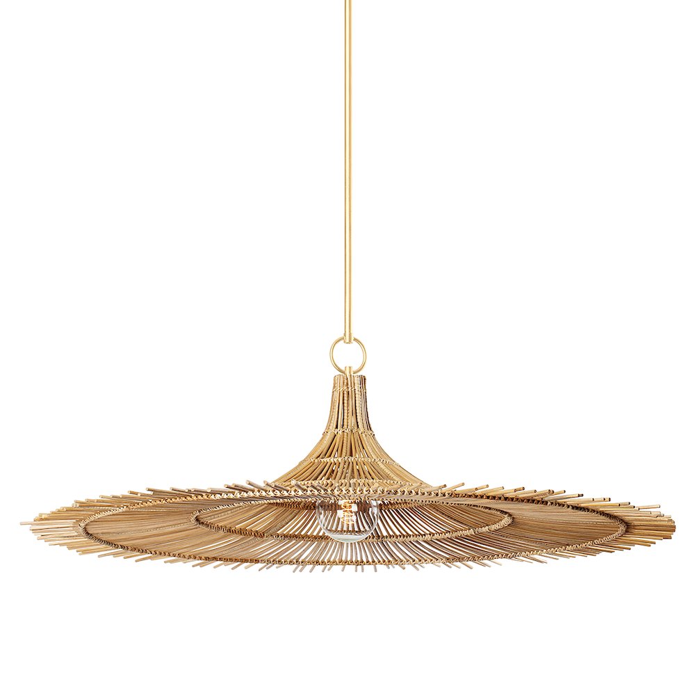Costa Mesa Pendant, Vintage Gold Leaf