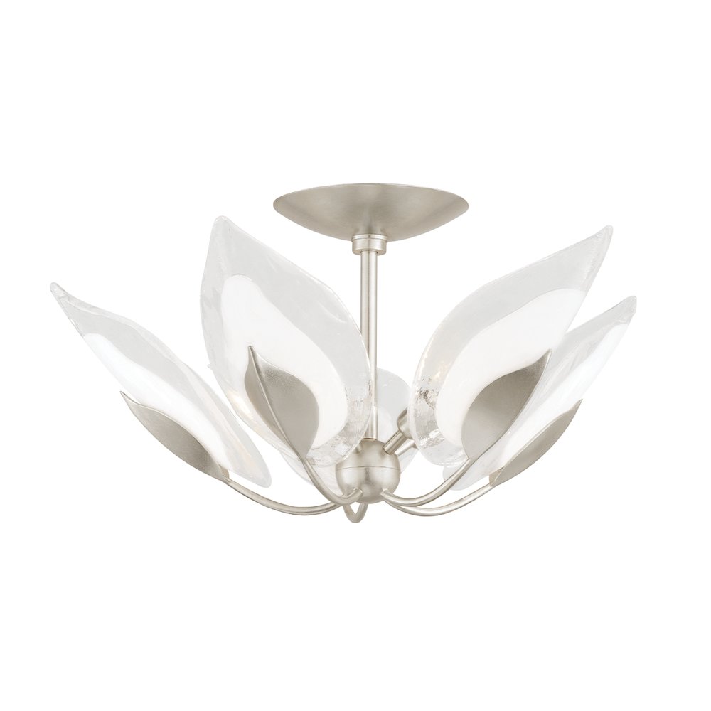 Blossom Semi Flush, Silver Leaf