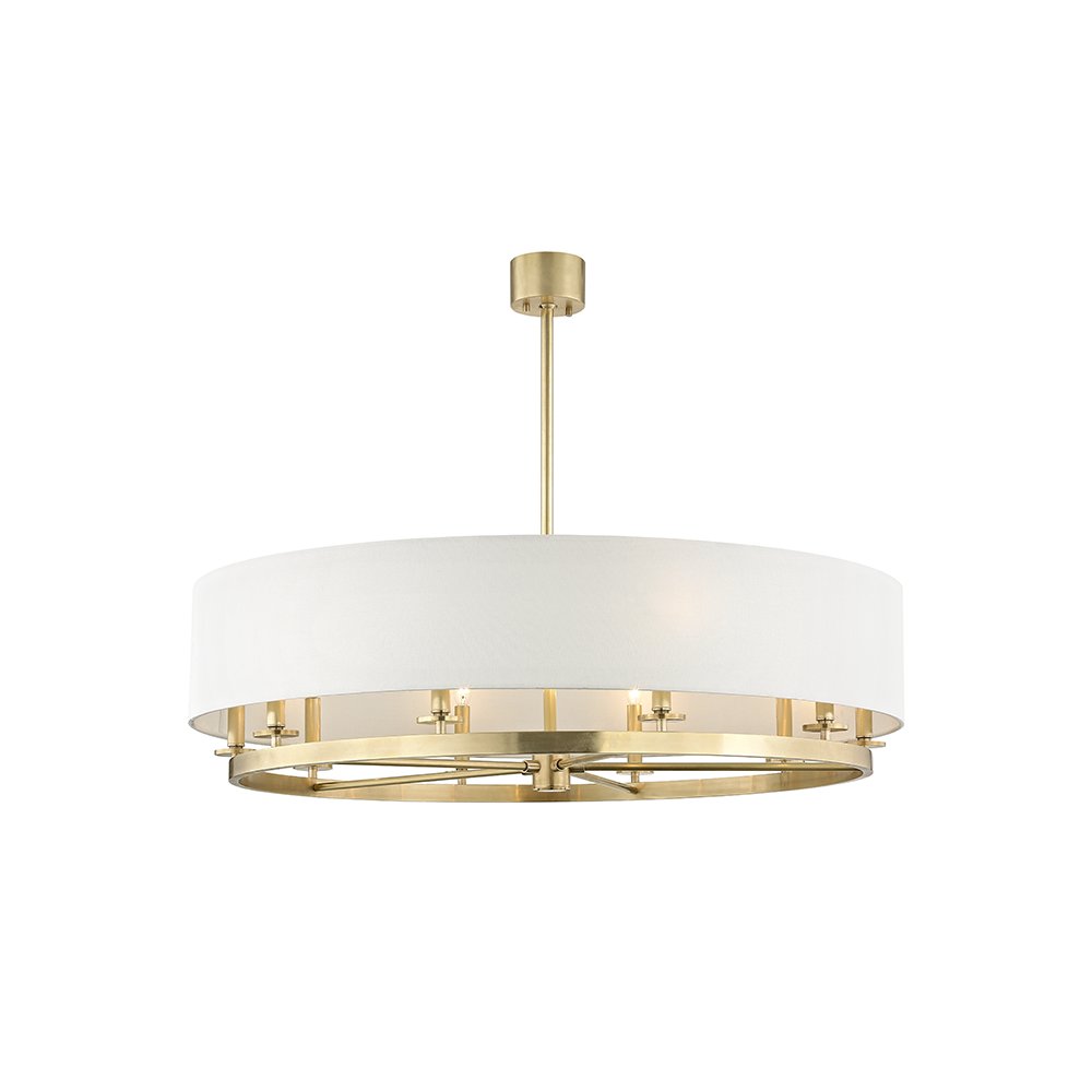 Durham Chandelier, Aged Brass