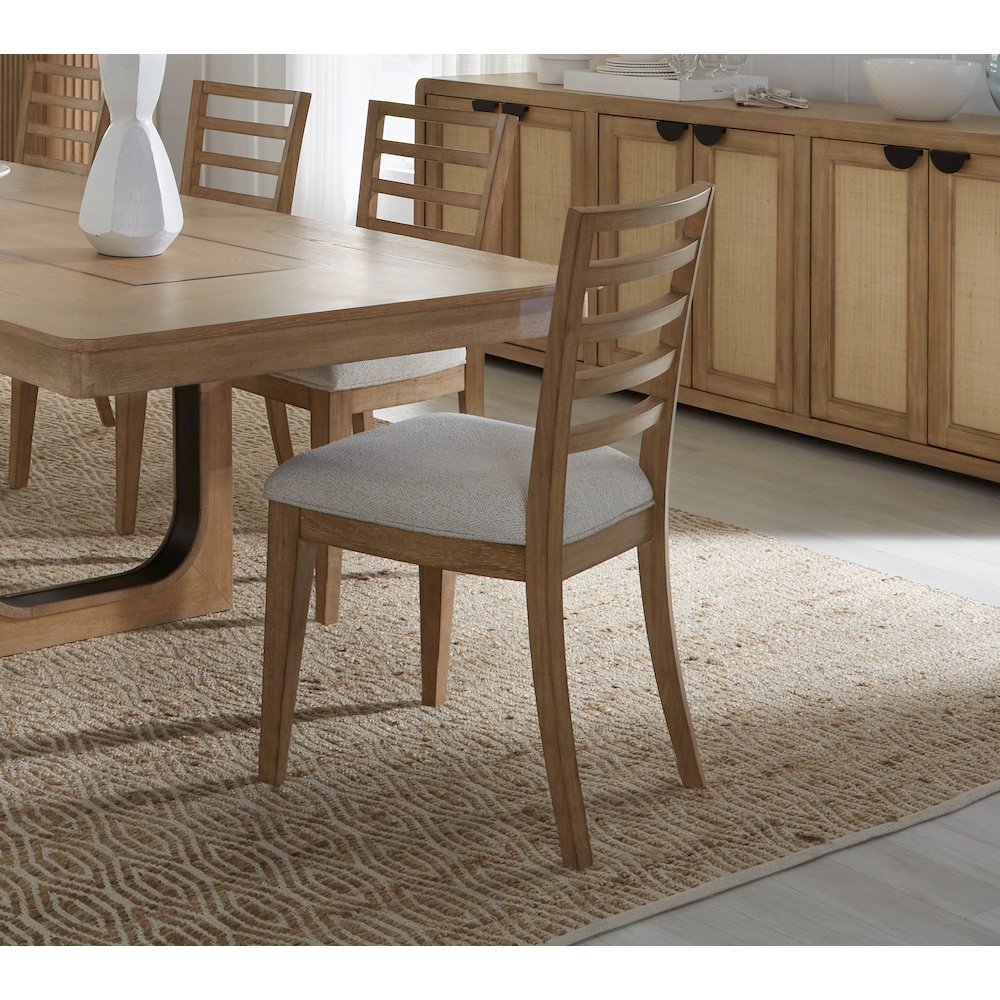 Escape - Dining 84 Inch Rectangular Table with 6 ladderback Chairs
