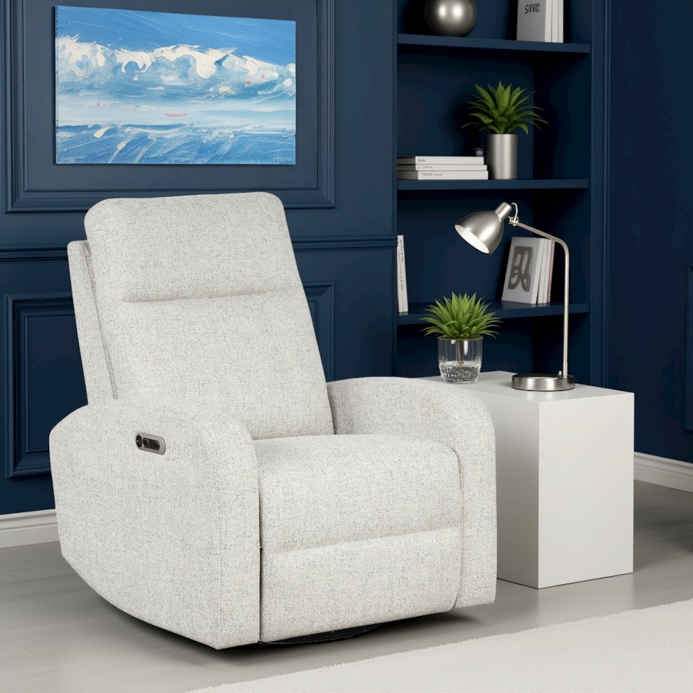 Beige Power Glider Recliner Glider Chair for Nursery, Modern Recliner