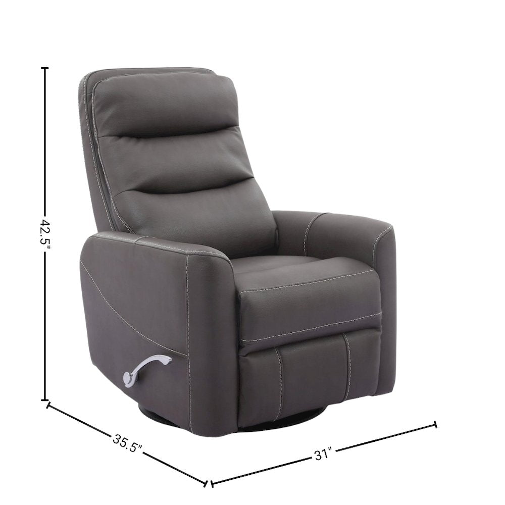 Haze Swivel Recliner Chair with Glider Base and Soft Fabric Comfort