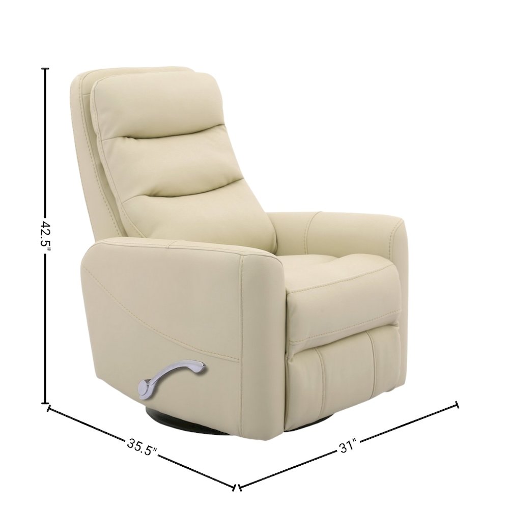 Oyster Swivel Recliner Chair with Glider Base and Soft Fabric Comfort