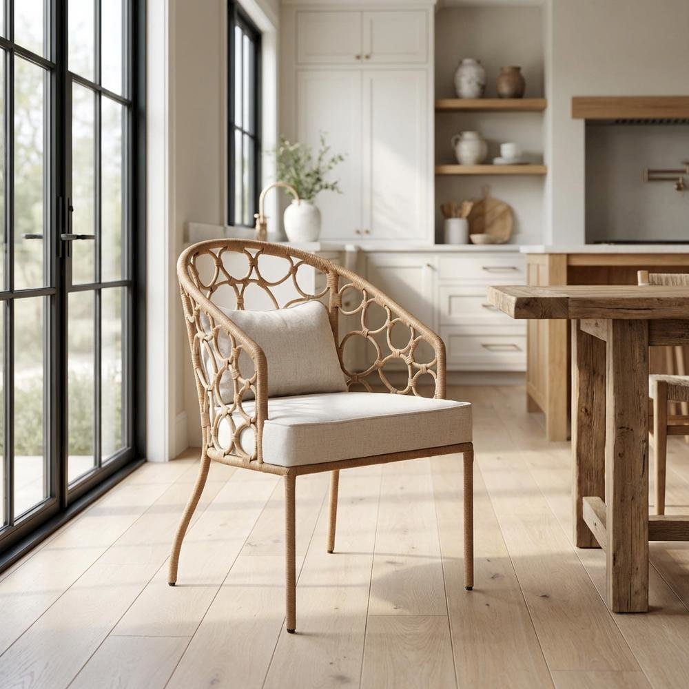 Colorful Dining Chair with Distressed Finish and Stylish Design