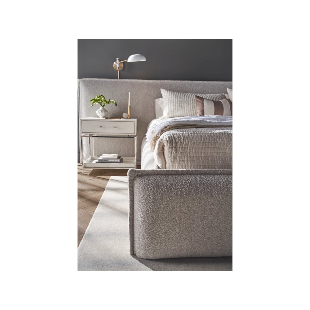 Lyra Nightstand In Polished Nickel Color