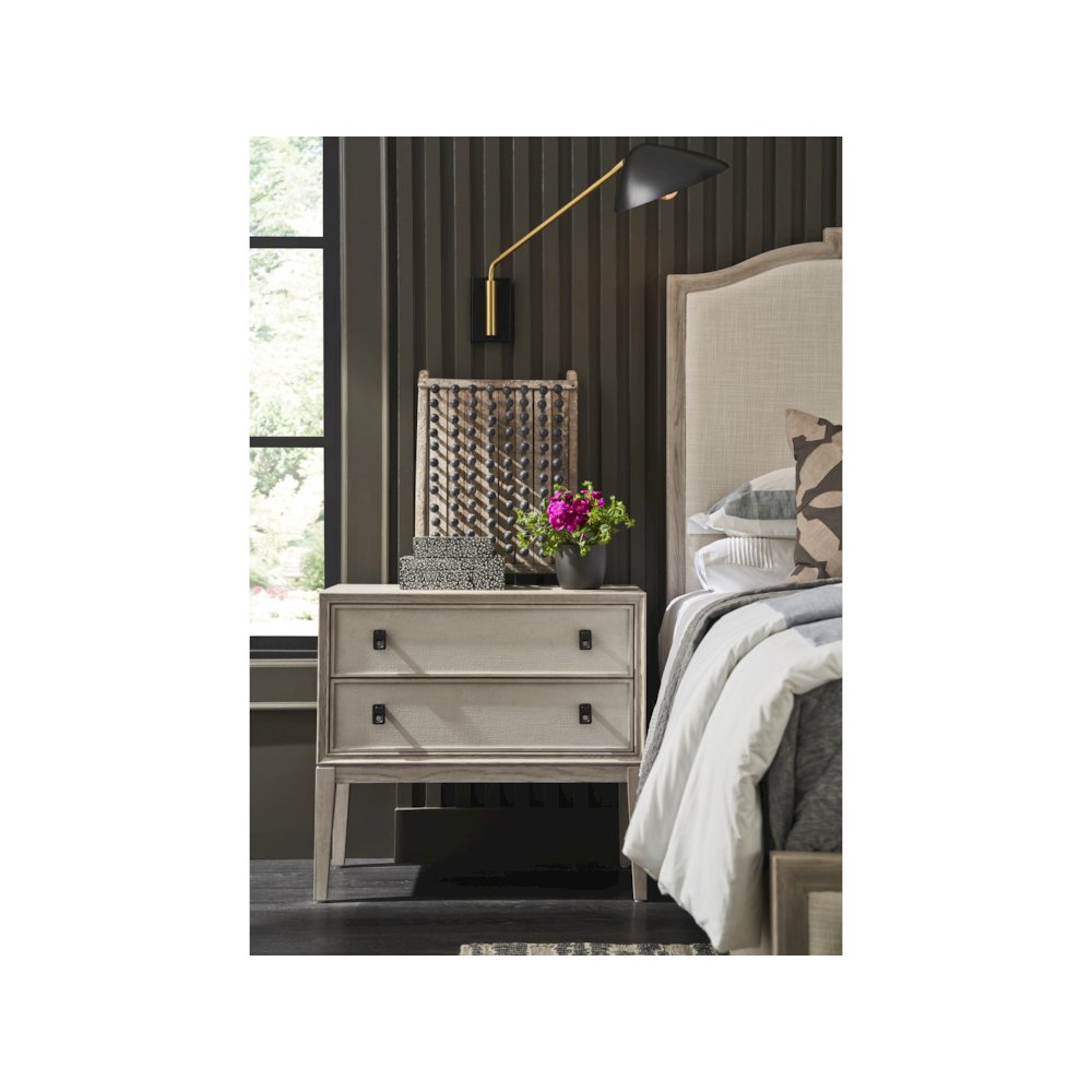Two Drawer Nightstand In Rolling Fog Color