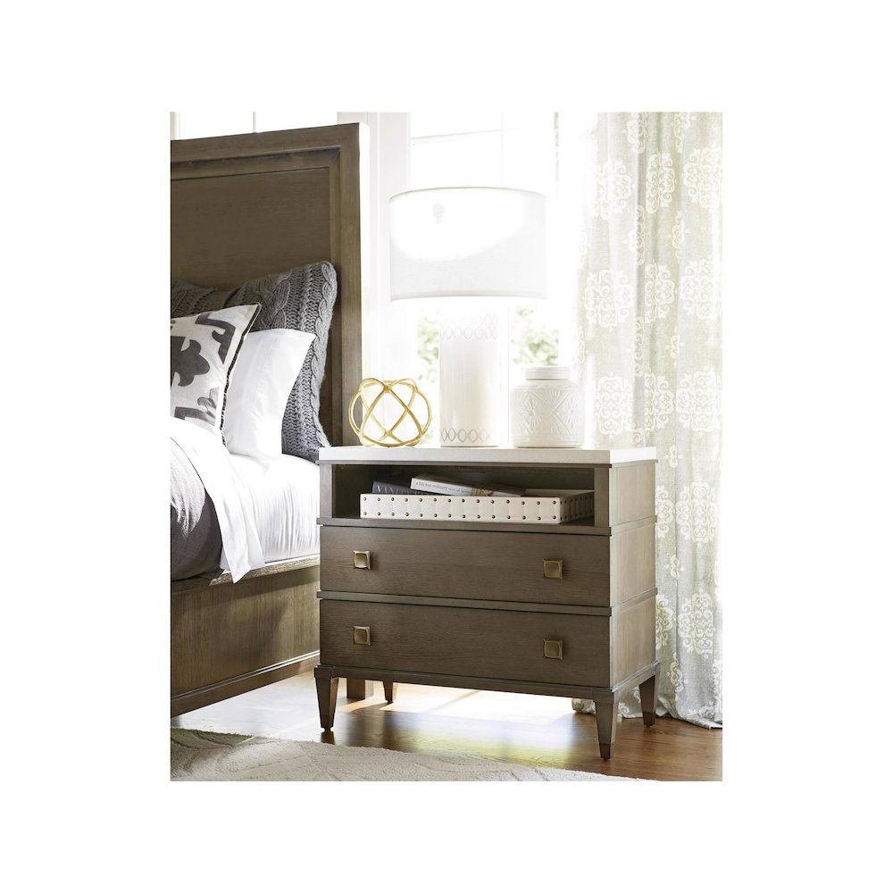 Two Drawer Nightstand In Brown Eyed Girl Color