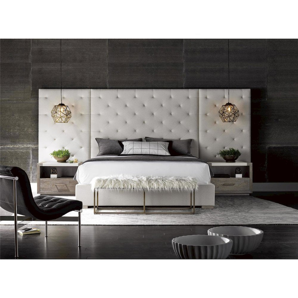 Brando Bed King 66 W-Wall Panel In Quartz Color