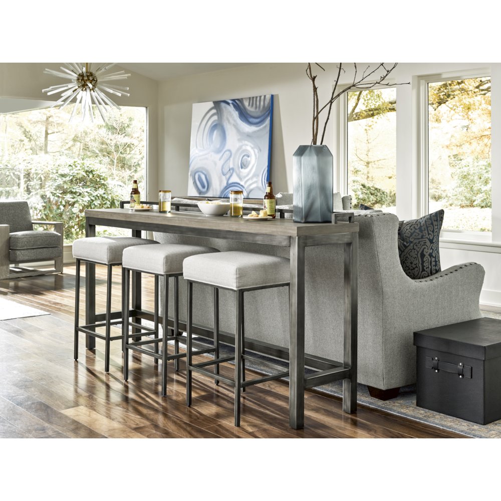 Mitchell Console W/Stools In Greystone Color